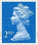 blue queen's head stamp