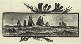 sketch of fishing boats at sea