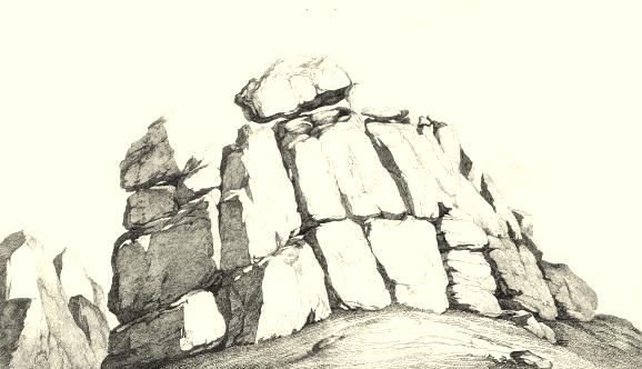 Rocks at Castle Treryn with the Logan Stone