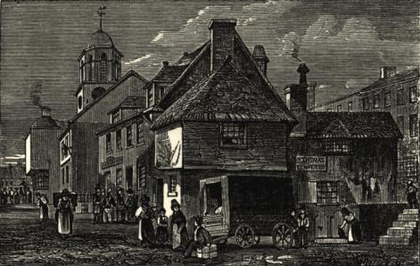 The Old Market House, Penzance. Taken Down in 1836