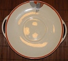 cake plate in tango red