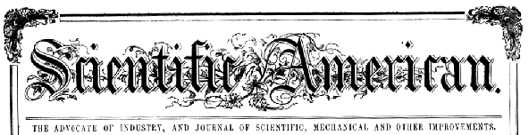 Scientific American masthead volumes XIII-XIV