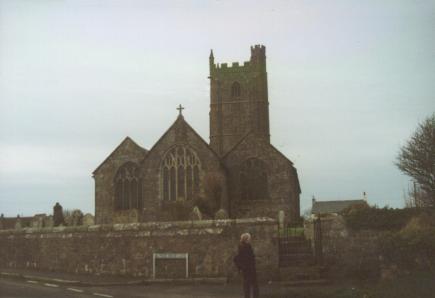 A church on a hill - Nave and two side aisles with an offset tower