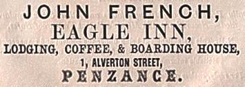 Advertisement for the Eagle Inn, 1864