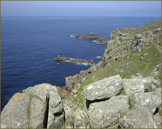 A view northwards across Land's End towards The Peal Rock