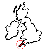 UK map with Cornwall highlighted