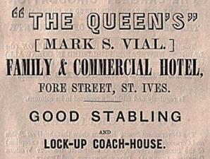 Advertisement for the Queen’s Hotel, 1864