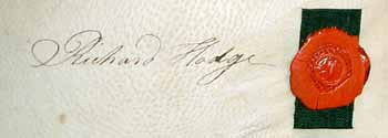 Signature of Richard Hodge